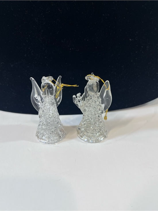 Other - Two Vintage Spun Glass Angel Ornaments